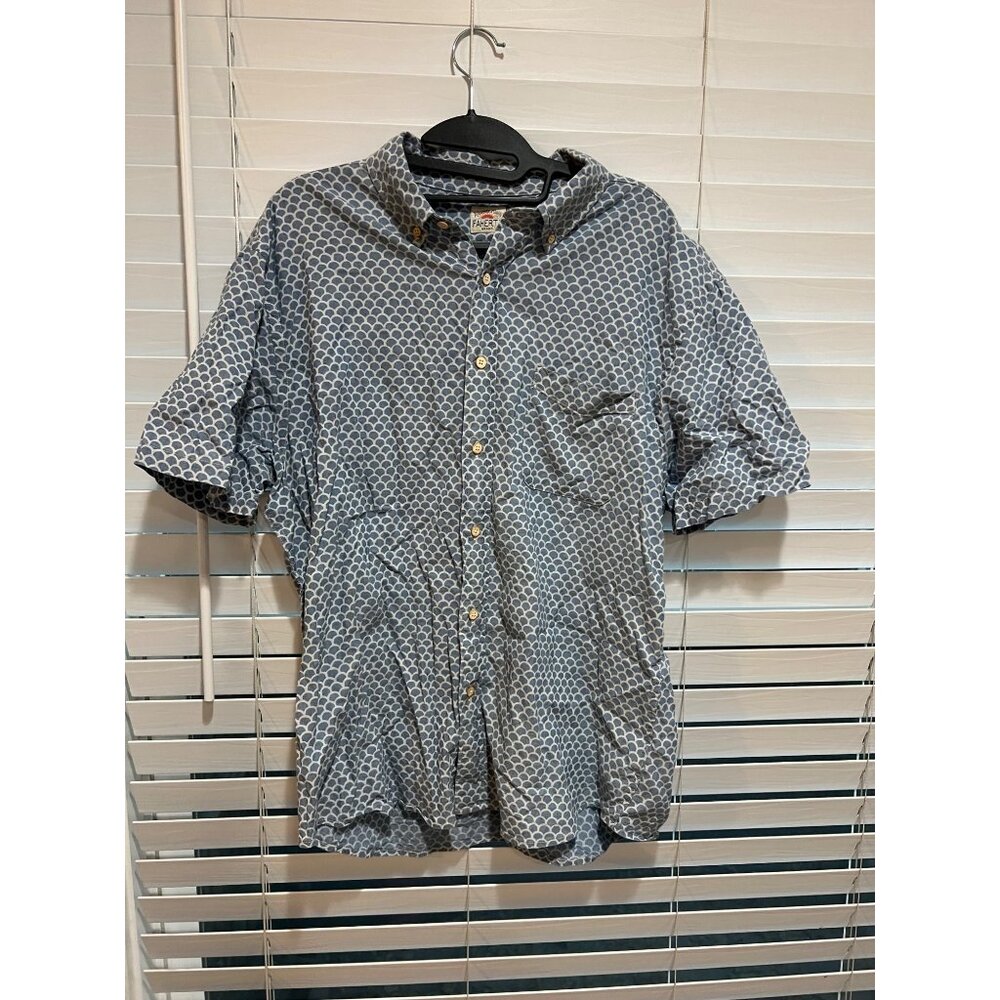 Faherty Printed Short Sleeve Button Up Shirt -‎ Size M